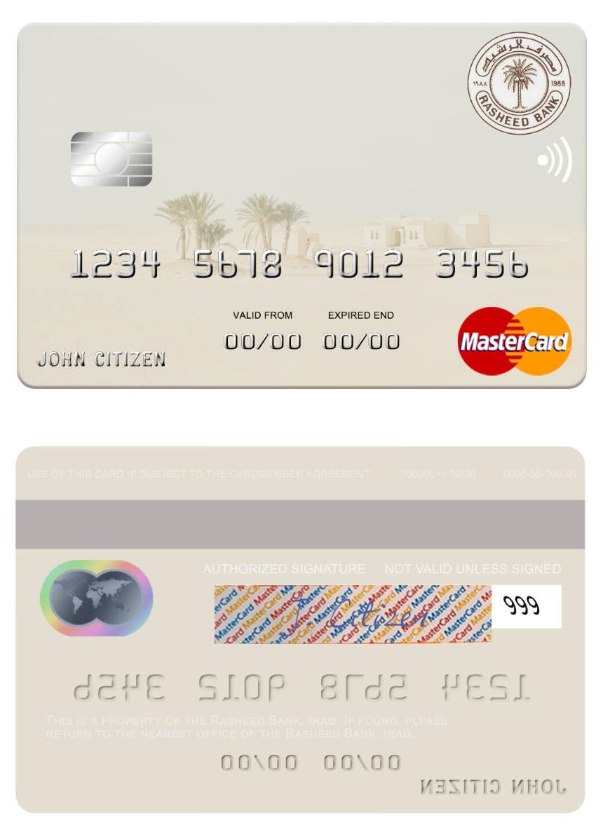 Iraq Rasheed Bank mastercard